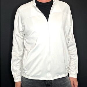 PUMA, All White, Faux Motorcycle Jacket/Sweatshirt, Size XL